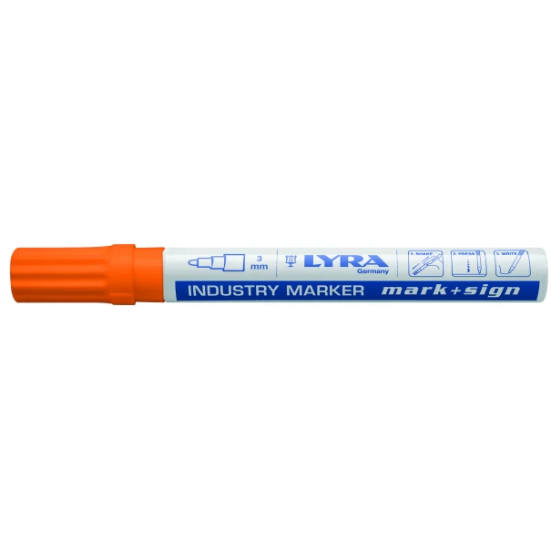 Маркер лаков MARK+SIGN, 3mm, оранжев, 1бр, L4040013, LYRA