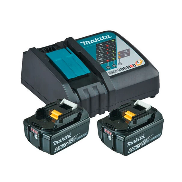 Батерия акумулаторна BL1860Bx2 + DC18RC, 18V, 6.0Ah, Li-Ion, к-кт, 199480-6, MAKITA