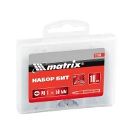 Комплект битове PH1х50mm, 10бр, кутия, 113809, MTX