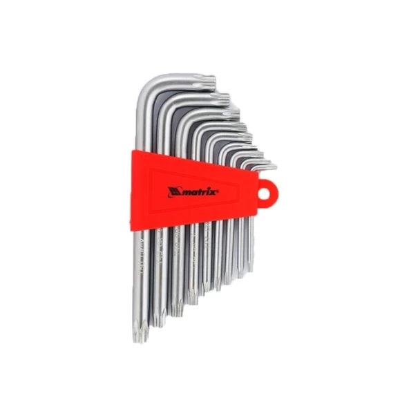 Комплект ключове инбусни TORX, 9бр: T10-T50, къси, , 123059, MTX