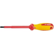 Отвертка плоска изолирана, SL4,0х100mm, до 1000 V, 2K дръжка, 129169, MTX