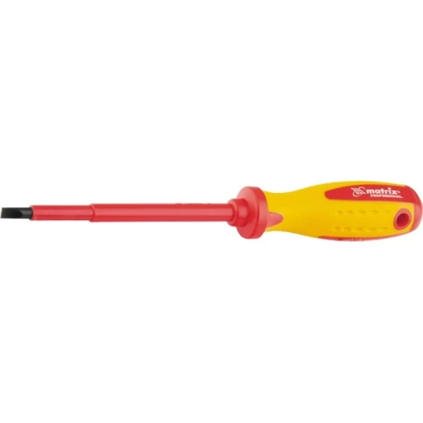 Отвертка плоска изолирана, SL5,5х125mm, до 1000 V, 2K дръжка, 129189, MTX