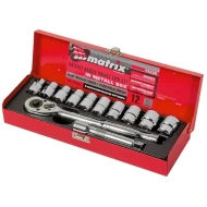 Комплект инструменти, 12ч., вложки 1/2", 10-24mm, тресчотка, 135269, MTX