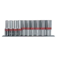 Комплект вложки удължени, 3/8", 6-стенни, 10бр, 8-19mm, 135919, MTX