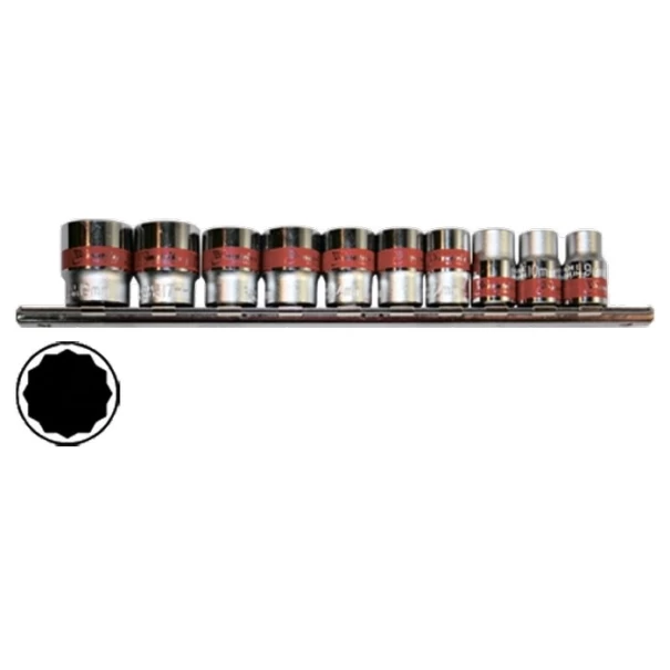 Комплект вложки, 1/4", 12-стенни, 10бр, 4-13mm, 135949, MTX