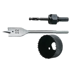 Комплект за монтаж на брави, свредло за дърво 22mm и боркорона за дърво 54mm, 704949, MTX