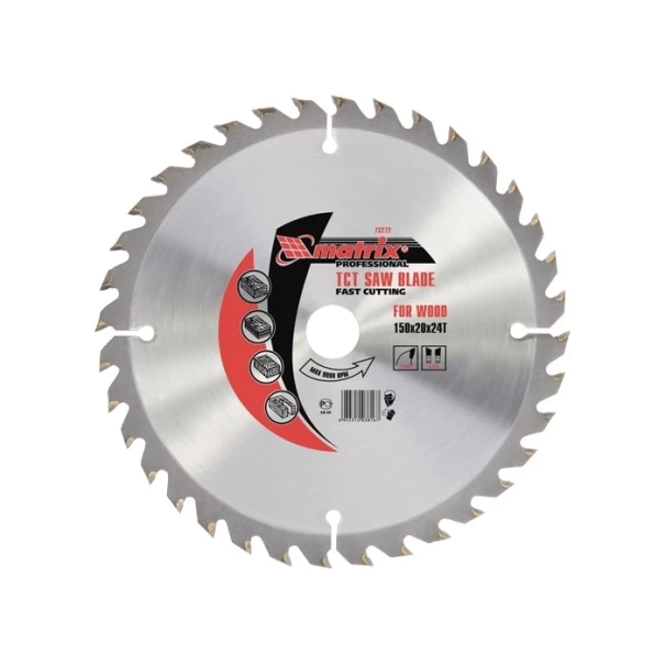 Диск за циркуляр за дърво, 190х20mm, z=48, преходна втулка 16/20, 732149, MTX