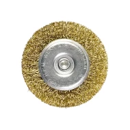 Четка 75mm, плоска с опашка, вълнообразна стоманена тел, 744489, MTX