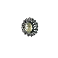 Четка 75mm, чашковидна с опашка, вълнообразна стоманена тел, 744789, MTX