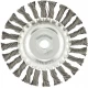 Четка за ъглошлайф, 125mm, М14, плоска, усукана на плитки стоманена тел, 746449, MTX
