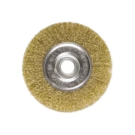 Четка за ъглошлайф, 200mm, вътрешен D 22mm, плоска, вълнообразна стоманена тел, 746689, MTX