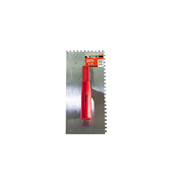 Маламашка 280х130mm, огледално полирана, пласт. дръжка, зъби 6х6mm, 867759, MTX