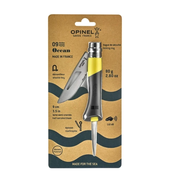 Сгъваем нож №9 Ocean Yellow, жлъто-сив, 003260, OPINEL