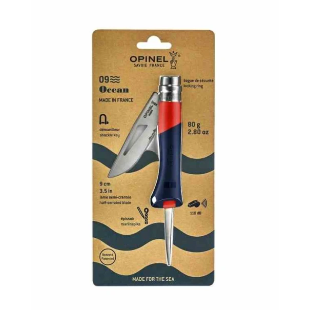 Сгъваем нож №9 Ocean Red, червено-син, 003262, OPINEL