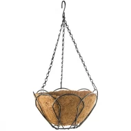 Кашпа висяща, D 25cm, метална с кокосова кошница, 690058, PALISAD