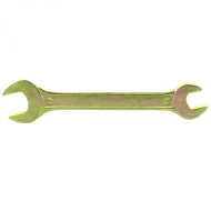 Гаечен ключ плосък отворен двустранен, 13х17mm, жълт цинк, 14307, SIBRTECH