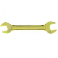 Гаечен ключ плосък отворен двустранен, 19х22mm, жълт цинк, 14311, SIBRTECH