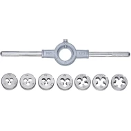 Комплект плашки, 8ч., М3-М12, 77309, SIBRTECH