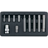 Комплект битове SPLINE, шестостен 1 1/2'', CrV,10mm, 11бр, 11312, STELS