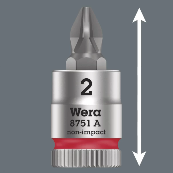 Вложка гаечна 8751 A Phillips Zyklop, 1/4", PH 1x28mm, 05003350001, WERA