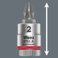 Вложка гаечна 8751 A Phillips Zyklop, 1/4", PH 2x28mm, 05003351001, WERA