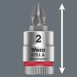Вложка гаечна 8751 A Phillips Zyklop, 1/4", PH 3x28mm, 05003352001, WERA