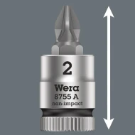 Вложка гаечна 8755 A Pozidriv Zyklop, 1/4", PZ 1x28mm, 05003353001, WERA