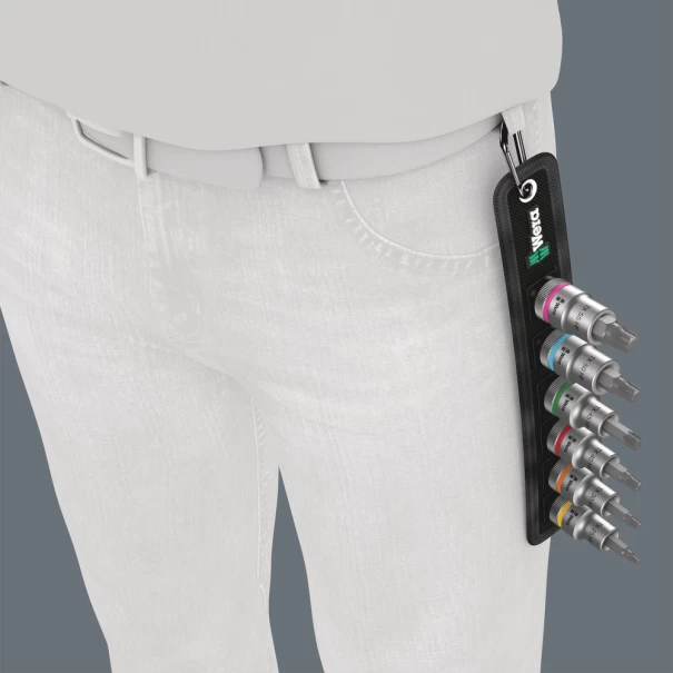 Колан с вложки C 3 TORX® HF Zyklop TORX®, задържащи, 1/2", 6 части, 05003997001, WERA