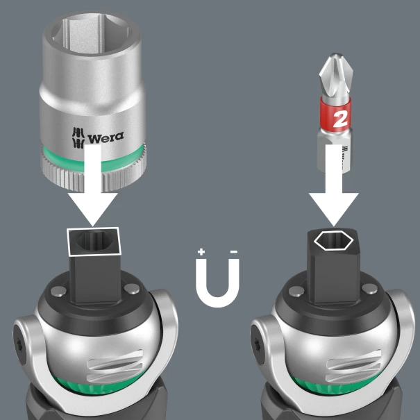 Комплект тресчотка Zyklop Pocket Set 1 13ч, 05004280001, WERA