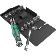 Комплект тресчотка Zyklop Pocket Set 4, 27ч, 05004285001, WERA