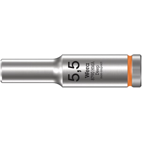 Вложка 1/4", 8790 HMA Deep, дълга, SW 5.5, 50mm, 05004502001, WERA