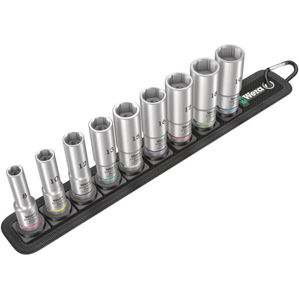 Колан с комплект вложки B Deep 1, дълги, 3/8", 9ч, 05004545001, WERA
