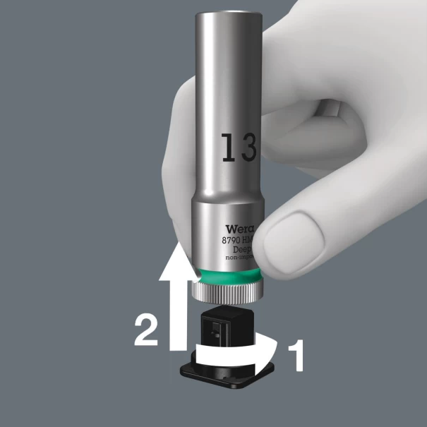 Колан с комплект вложки B Deep 1, дълги, 3/8", 9ч, 05004545001, WERA