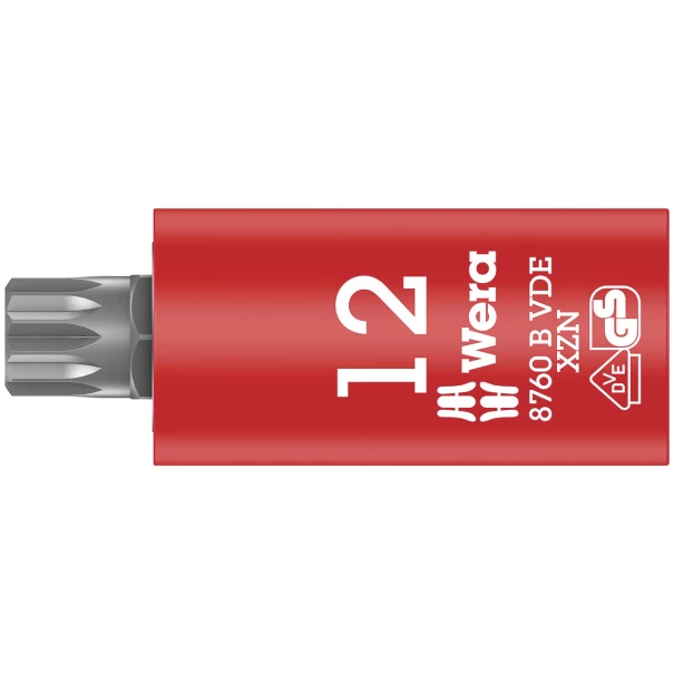 Бит вложка 8760 B VDE XZN Zyklop, изолирана, 3/8", M 12x59mm, 05004942001, WERA
