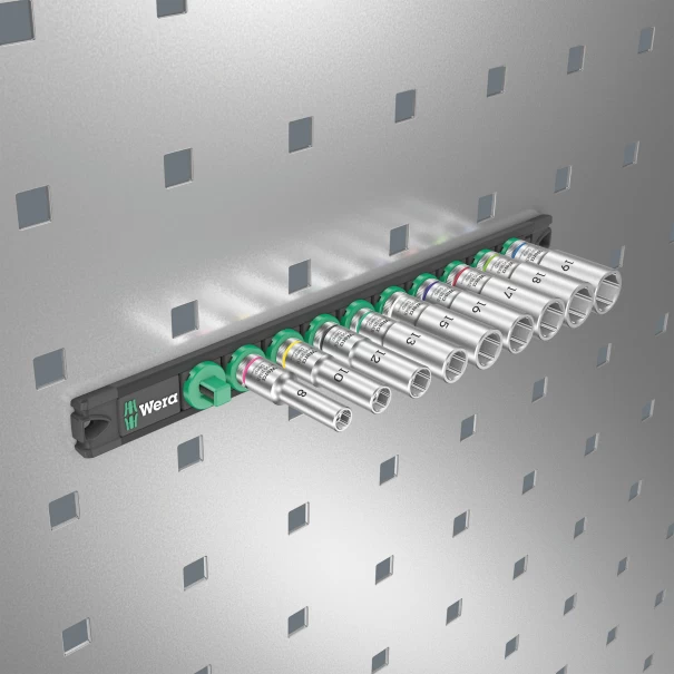 Лента магнитна с гаечни вложки Zyklop B Deep 1 3/8" 9ч, 05005440001, WERA