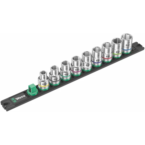 Лента магнитна с гаечни вложки Zyklop C 4 1/2" 9ч, 05005460001, WERA