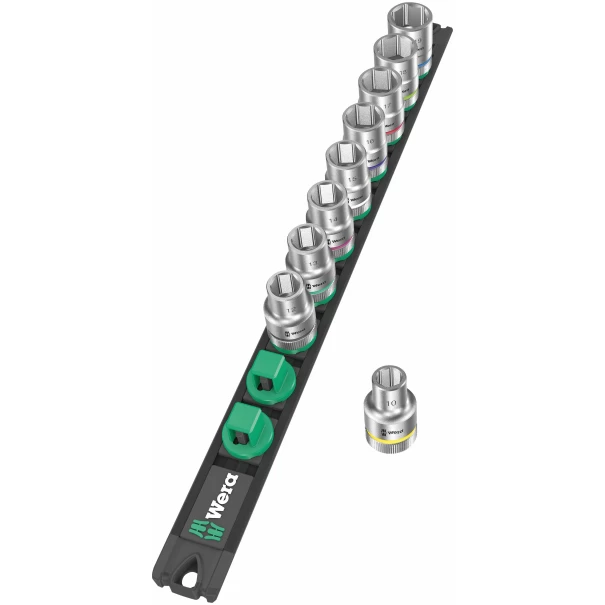 Лента магнитна с гаечни вложки Zyklop C 4 1/2" 9ч, 05005460001, WERA