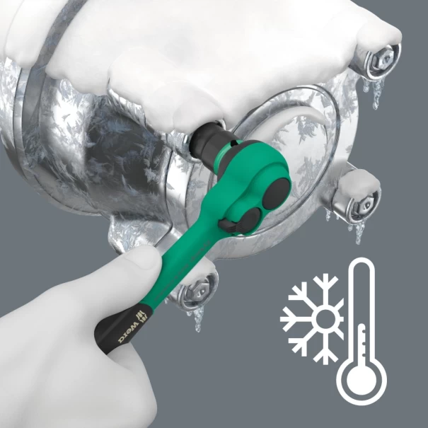 Комплект тресчотка 8100 SB 12 Zyklop Comfort, с реверсивен лост, 3/8", 16ч, 05005530001, WERA