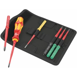 Комплект ръкохватка и изтънени стебла Kraftform Kompakt VDE 7 Tool Finder, 7ч, 05006603001, WERA