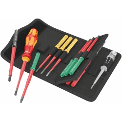 Комплект ръкохватка и изтънени стебла Kraftform Kompakt VDE 16 Tool Finder, 16ч, 05006608001, WERA