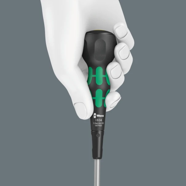 Отвертка плоска със сферична ръкохватка Ball-Grip 1834 1,0 x 6,0 x 100 mm, 05007900001, WERA