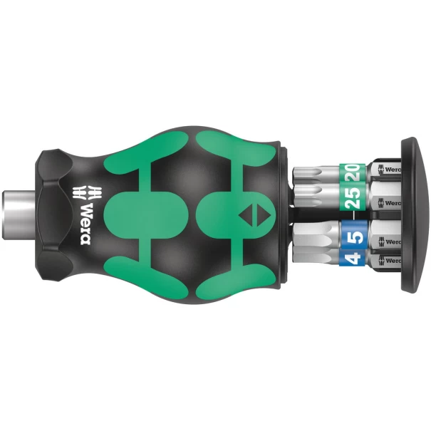 Отвертка Kraftform Kompakt Stubby М3, с магазин с битове, 6ч, 05008875001, WERA