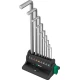 Комплект имбусни Г-образни ключове 950/9 в стойка Hex-Plus 8, хромирани, 9ч, 05022102001, WERA