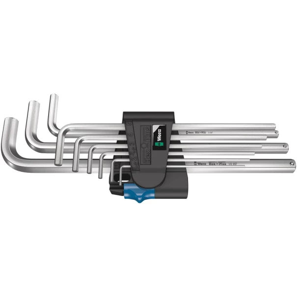 Комплект имбусни ключове 950/9 L Hex-Plus HF 1,  хром, придържане, 9ч, 05022130001, WERA