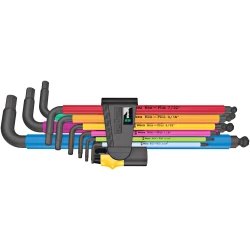 Комплект Г-образни имбусни ключове 950/9 Hex-Plus Multicolour Imperial 2, 9ч, 05022640001, WERA