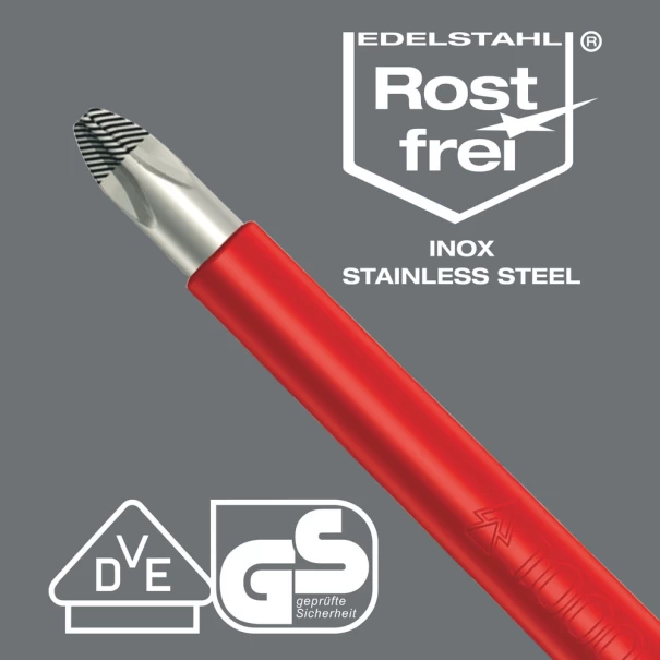 Отвертка кръстата изолирана 3165 i PZ VDE, неръждаема, PZ 2 x100mm, 05022741001, WERA
