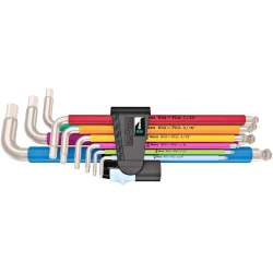 Комплект имбусни ключове, неръждаеми 3950/9 Hex-Plus Multicolour, инчови, 05022860001, WERA