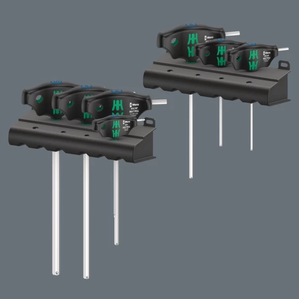 Комплект отвертки Т-образни 454/7 HF Set 1 Hex-Plus самозадържаща, 7бр, 05023450001, WERA