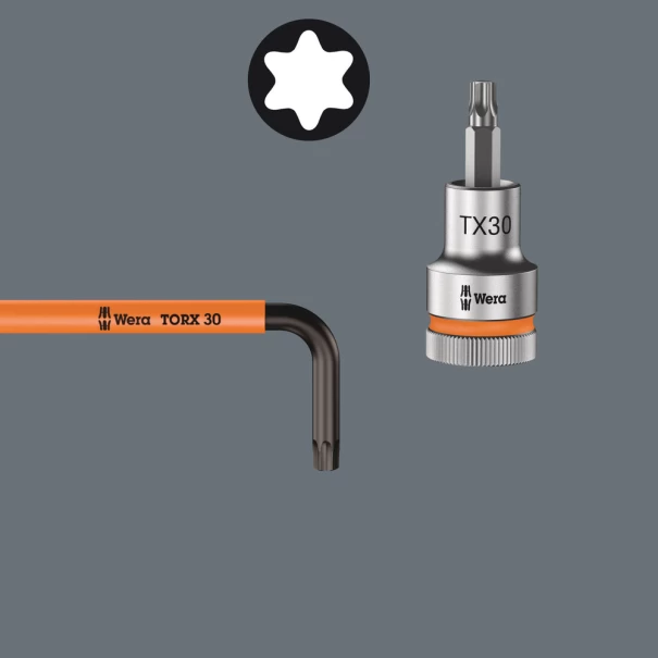 Ключ имбусен 967 SL TORX® HF Multicolour задържащ, TX 40x132mm, 05024178001, WERA