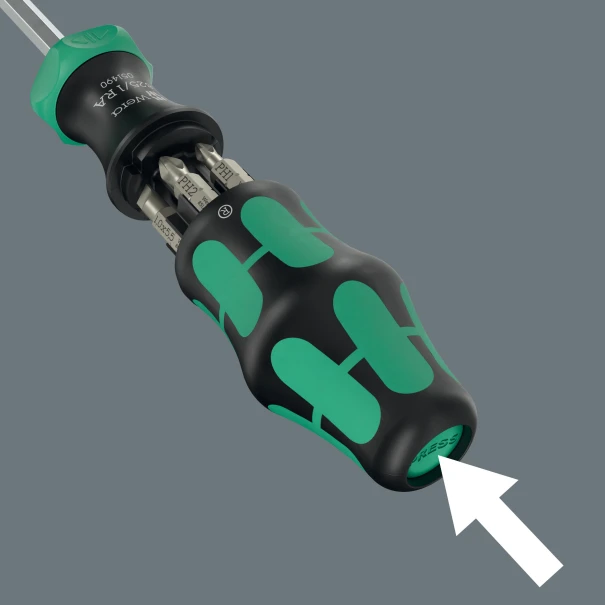Отвертка с магазин за битове Kraftform Kompakt 27 RA 2, 7ч, 05051518001, WERA